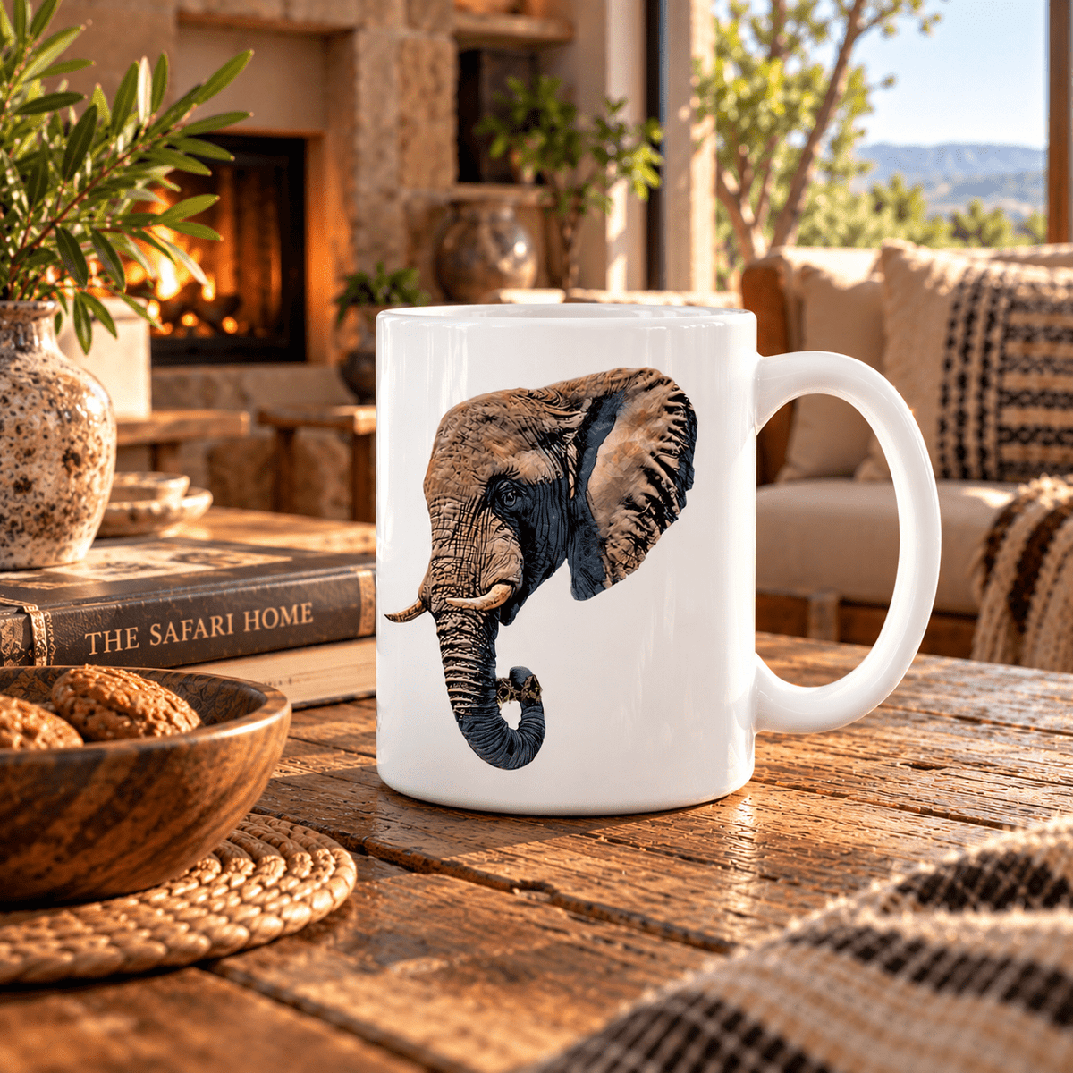 Elephant White Ceramic 11oz Mug - HD Printing