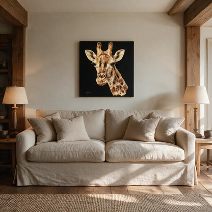 Giraffe Fine Art Giclée Matte Black Poster - HD Printing
