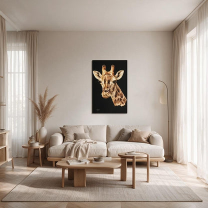 Giraffe Fine Art Giclée Matte Black Poster - HD Printing