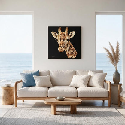 Giraffe Fine Art Giclée Matte Black Poster - HD Printing