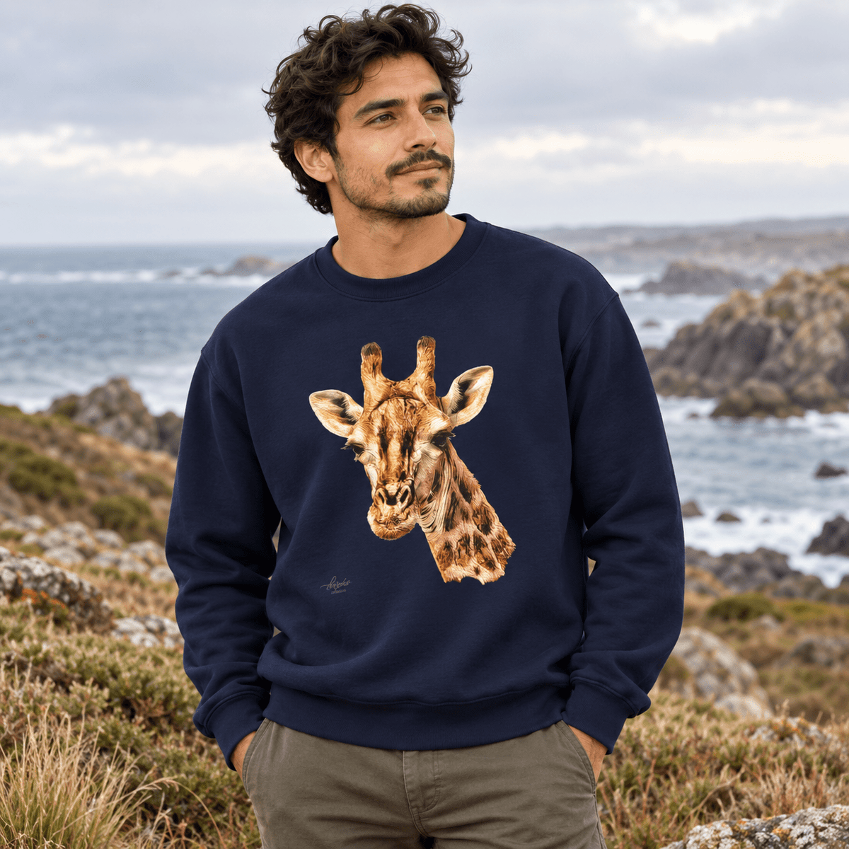 Giraffe Heavy Unisex Sweatshirt - HD Printing