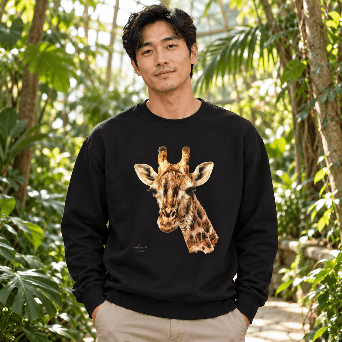 Giraffe Heavy Unisex Sweatshirt - HD Printing