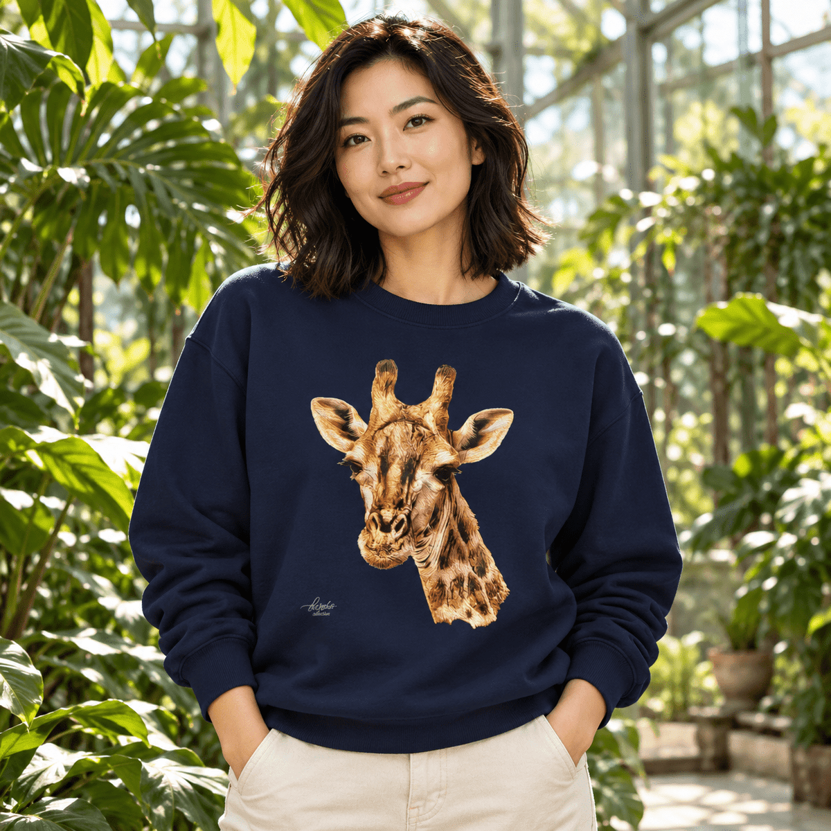 Giraffe Heavy Unisex Sweatshirt - HD Printing
