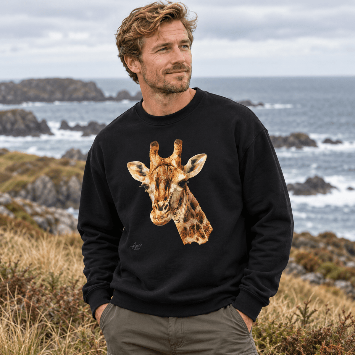 Giraffe Heavy Unisex Sweatshirt - HD Printing