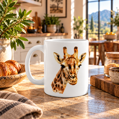 Giraffe White Ceramic 11oz Mug - HD Printing