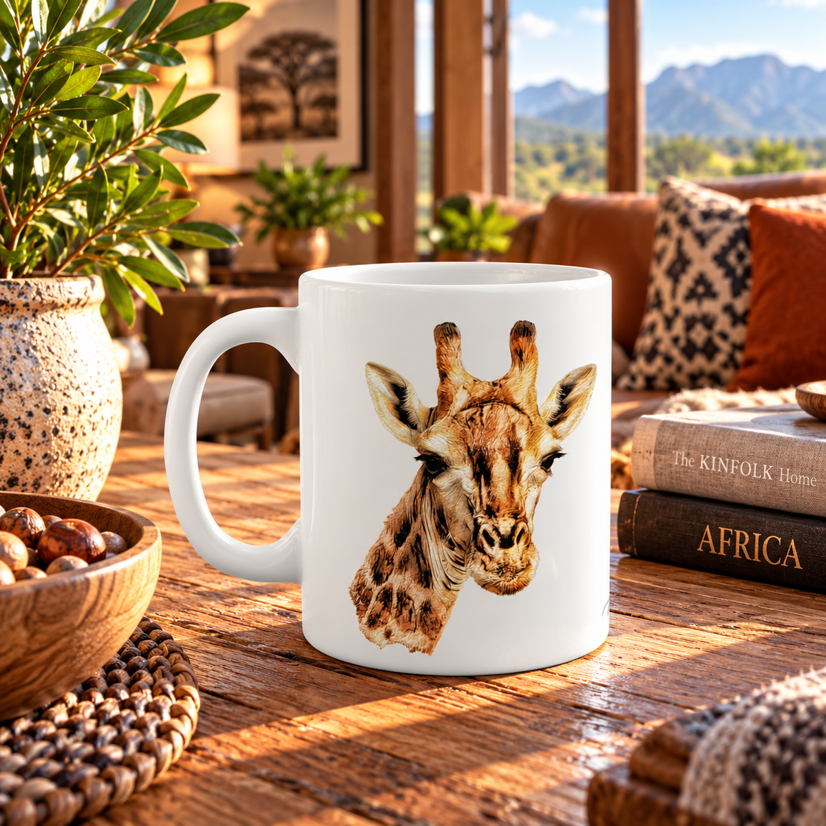 Giraffe White Ceramic 11oz Mug - HD Printing