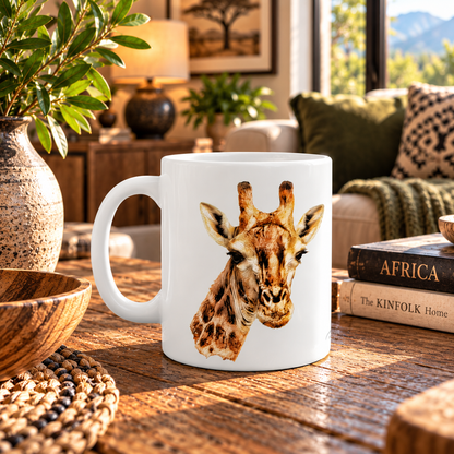 Giraffe White Ceramic 11oz Mug - HD Printing