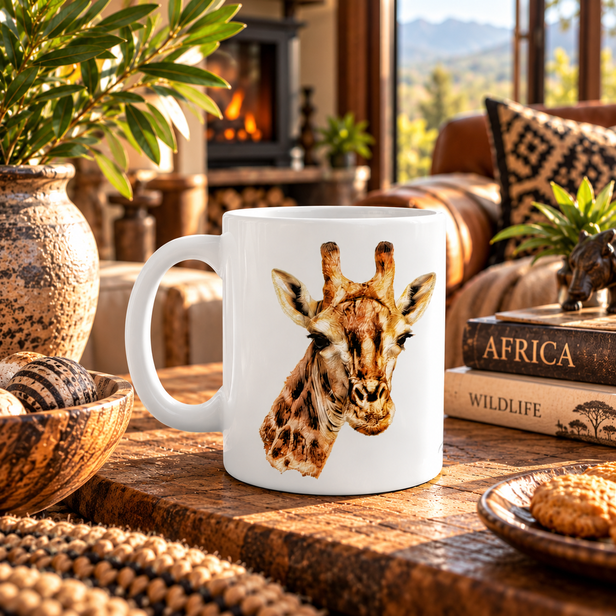 Giraffe White Ceramic 11oz Mug - HD Printing