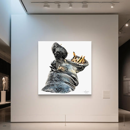 Hippo Fine Art Giclée Matte Poster - HD Printing