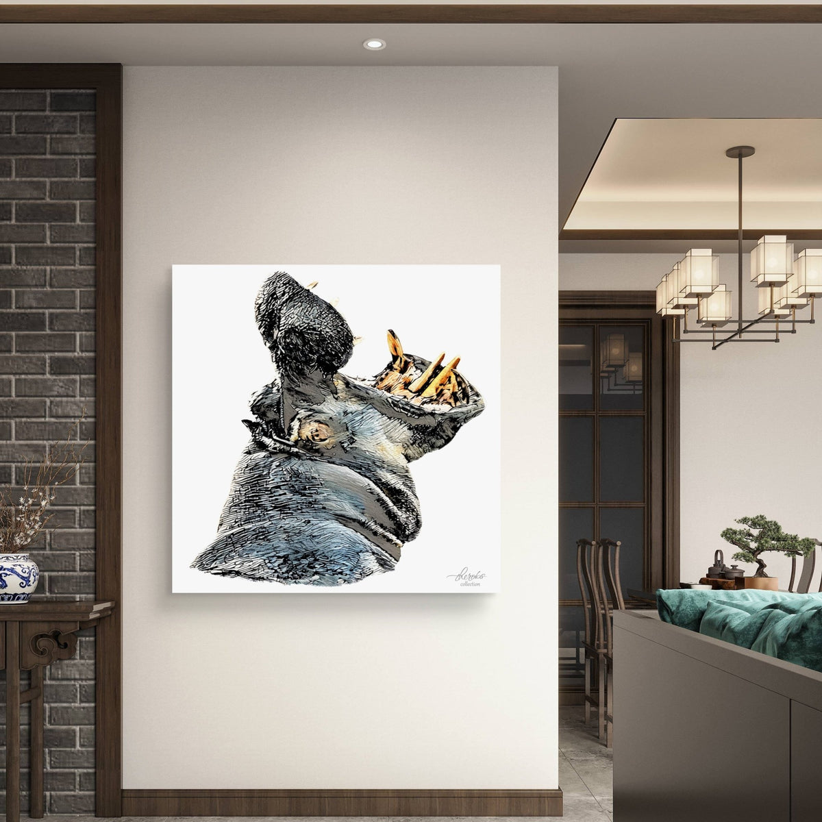 Hippo Fine Art Giclée Matte Poster - HD Printing