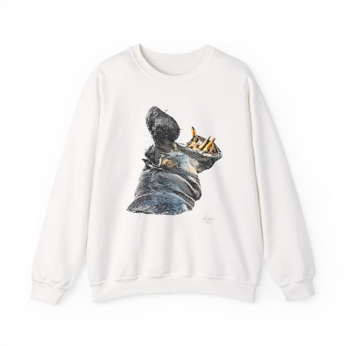 Hippo Heavy Unisex Sweatshirt - HD Printing