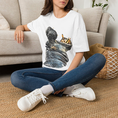 Hippo Unisex Cotton T-Shirt - HD Printing