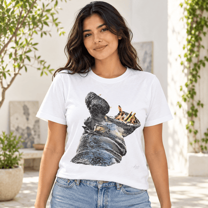 Hippo Unisex Cotton T-Shirt - HD Printing