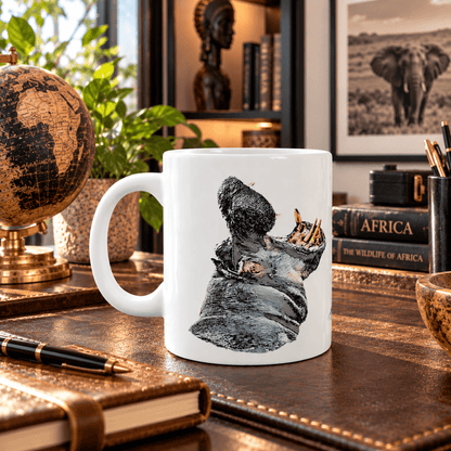 Hippo White Ceramic 11oz Mug - HD Printing