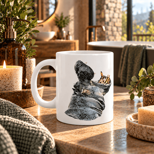 Hippo White Ceramic 11oz Mug - HD Printing
