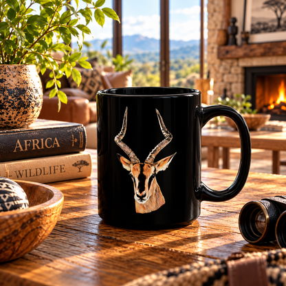 Impala 15oz Large Black Ceramic Mug - HD Printing