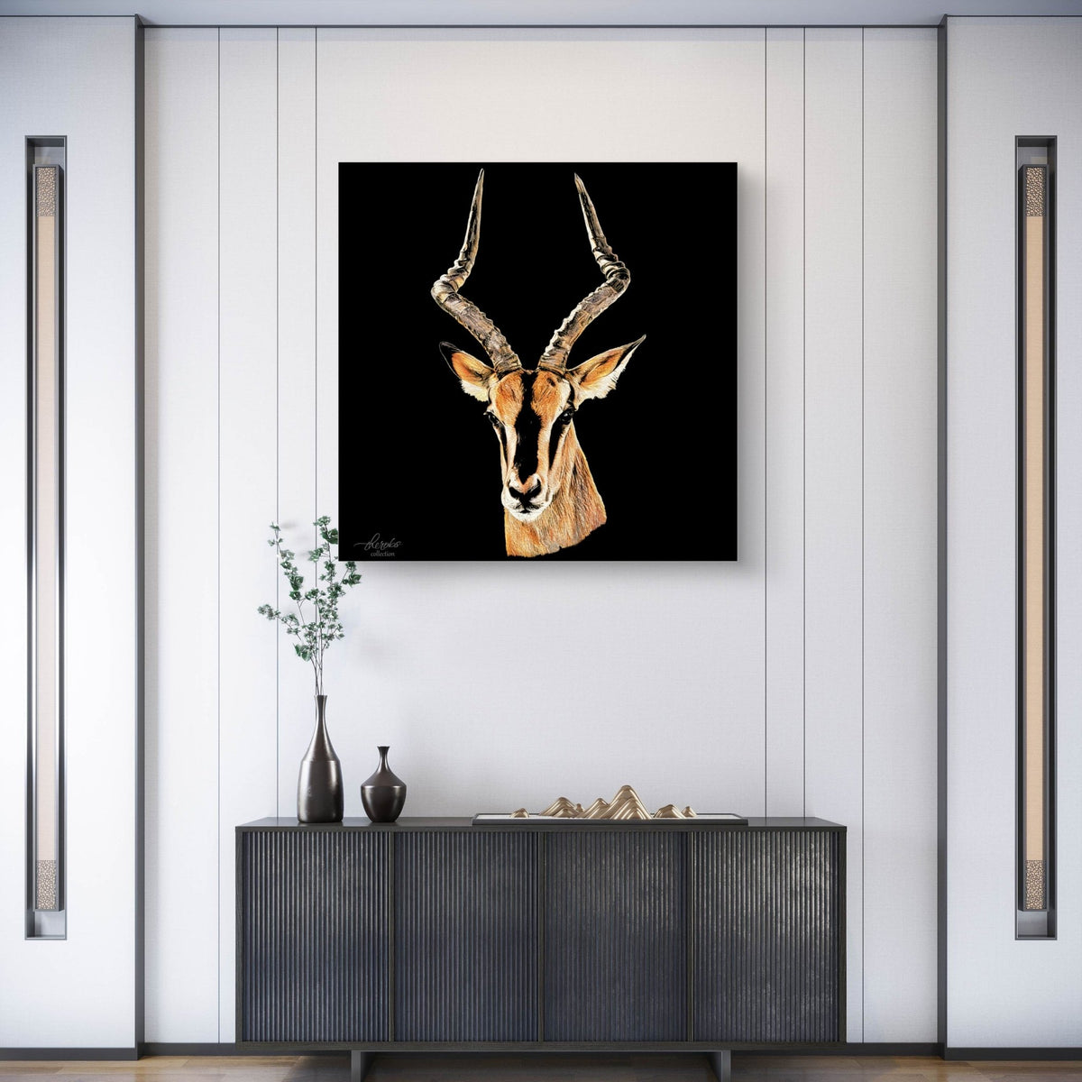 Impala Fine Art Giclée Matte Black Poster - HD Printing