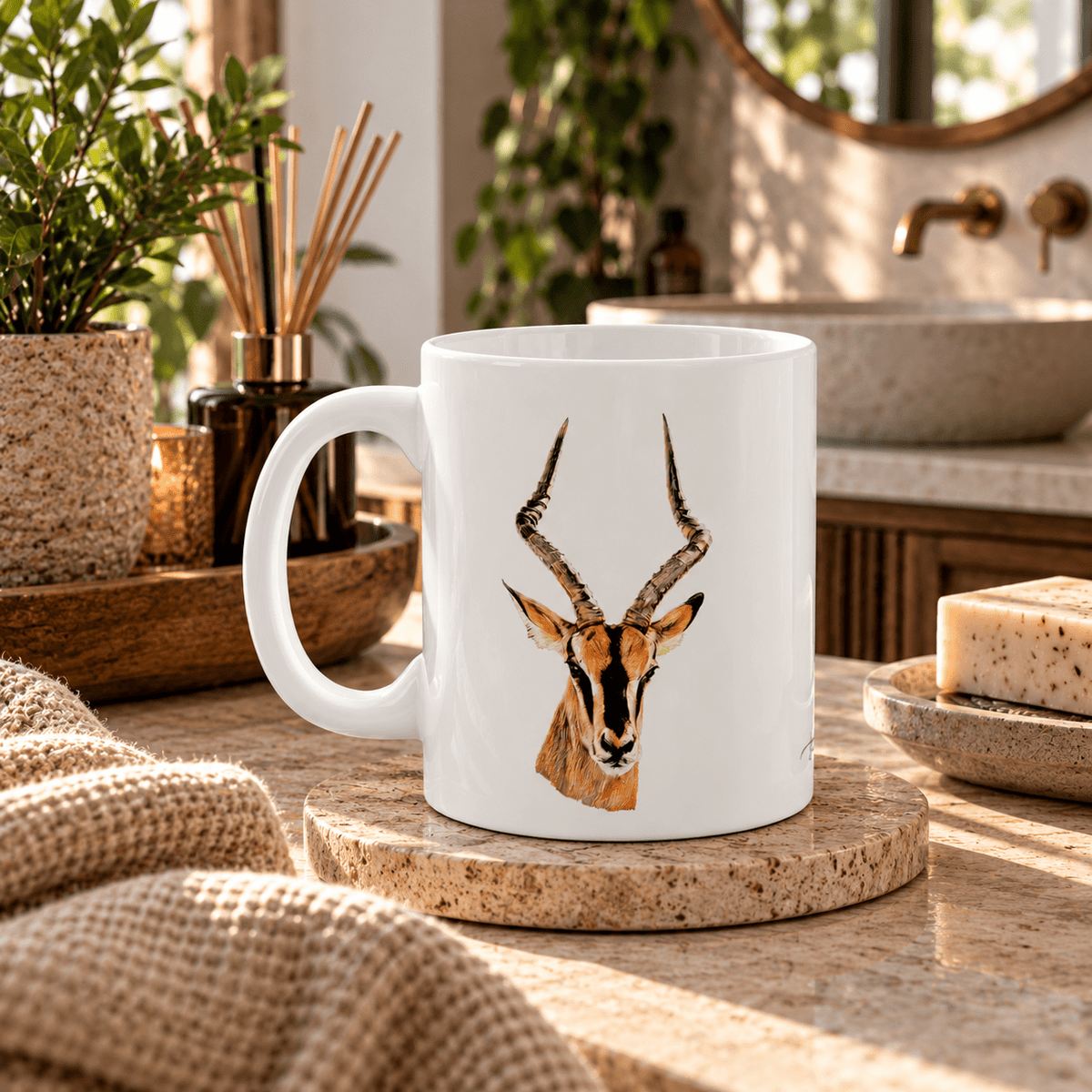 Impala White Ceramic 11oz Mug - HD Printing