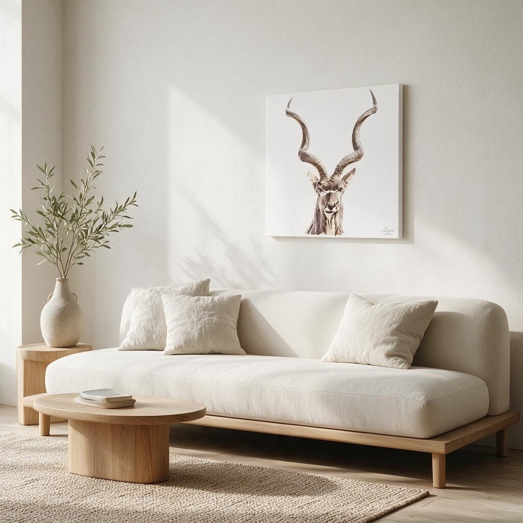 Kudu Satin Stretched Canvas Print - HD Printing