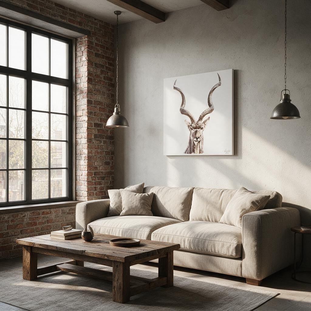 Kudu Satin Stretched Canvas Print - HD Printing