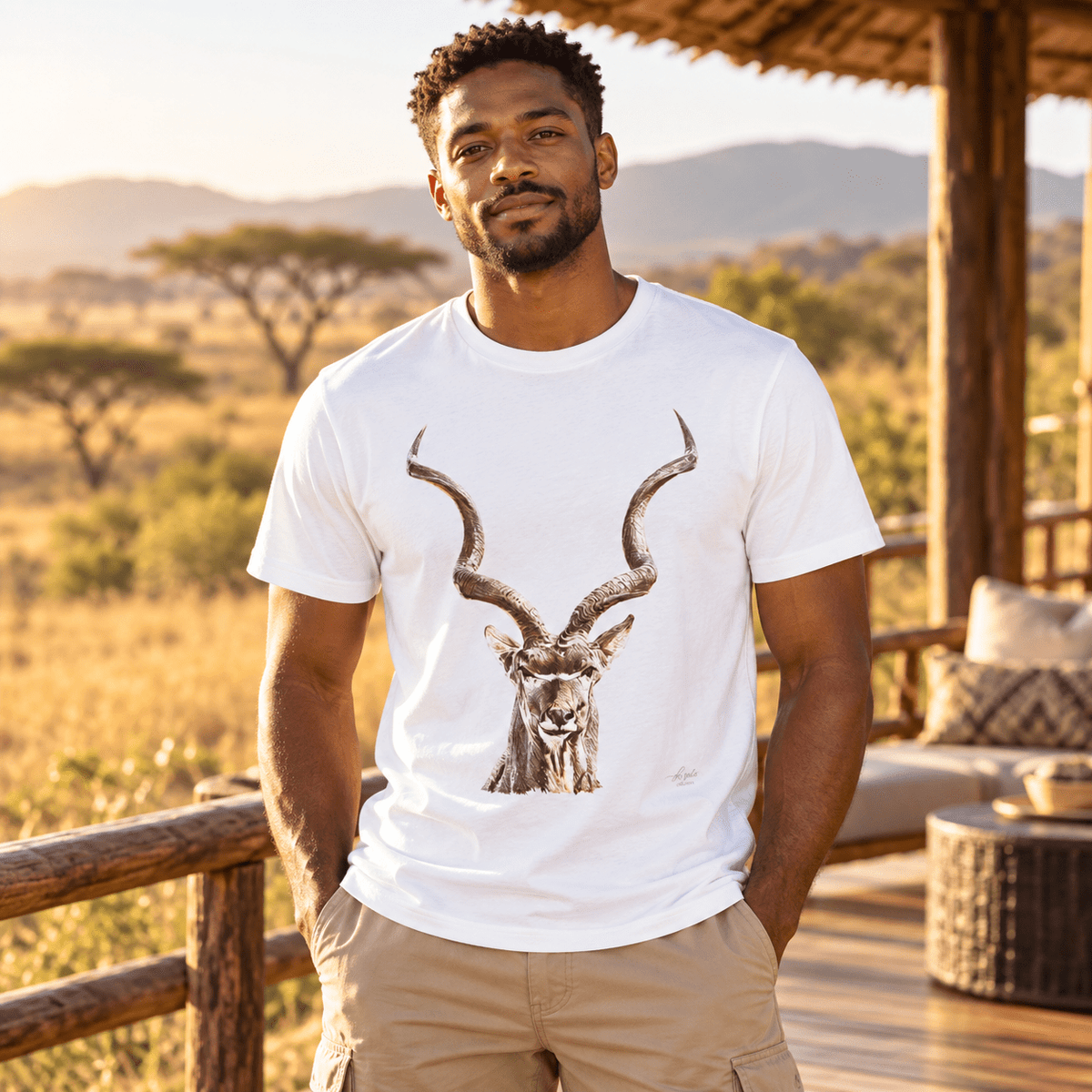 Kudu Unisex Cotton T-Shirt - HD Printing