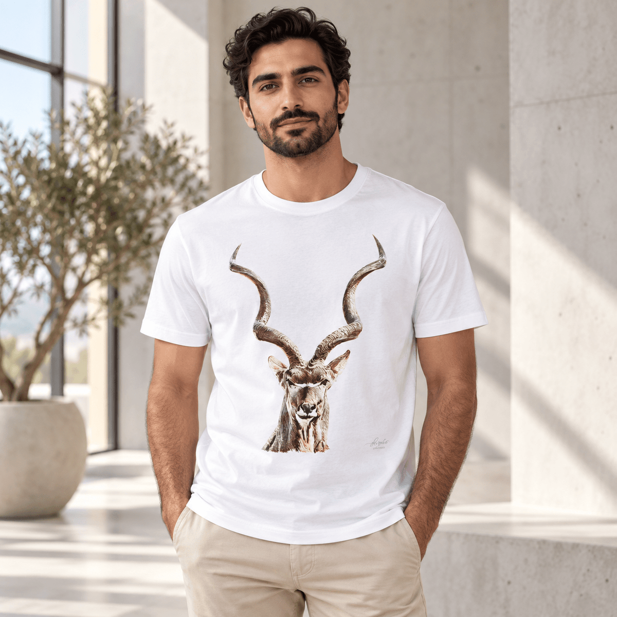 Kudu Unisex Cotton T-Shirt - HD Printing