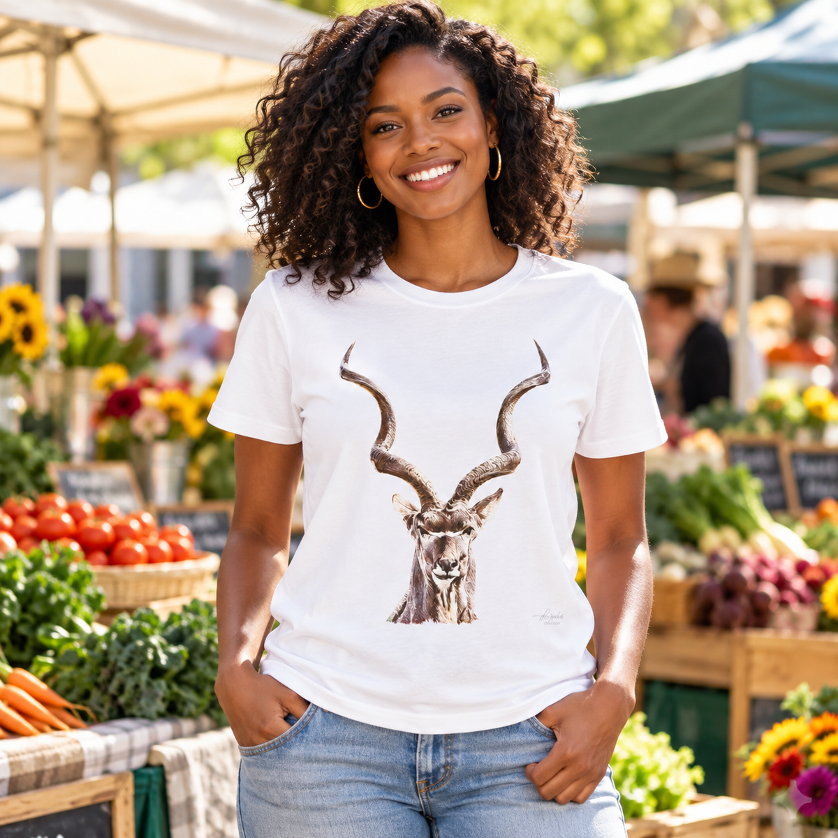 Kudu Unisex Cotton T-Shirt - HD Printing