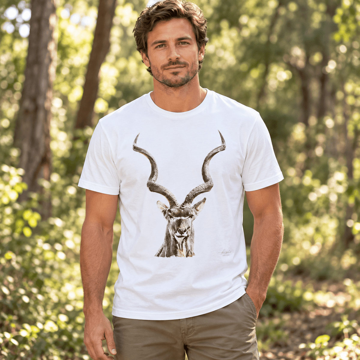 Kudu Unisex Cotton T-Shirt - HD Printing