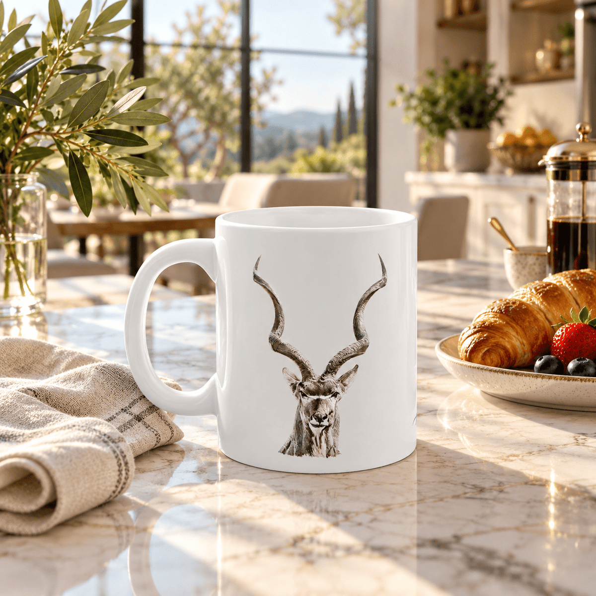 Kudu White Ceramic 11oz Mug - HD Printing