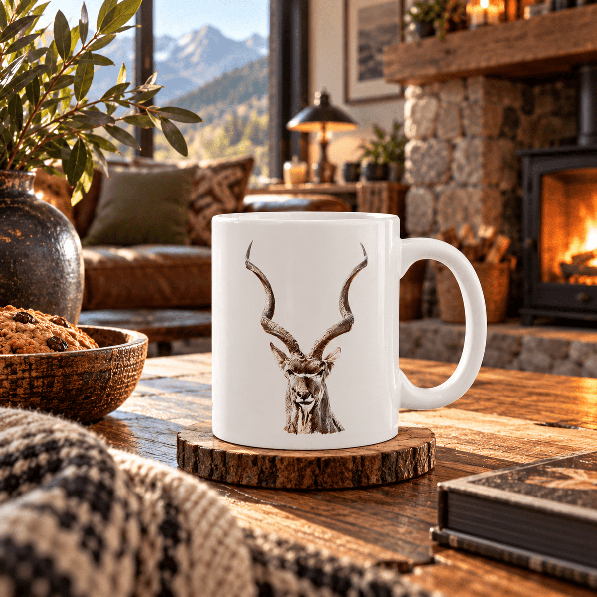 Kudu White Ceramic 11oz Mug - HD Printing