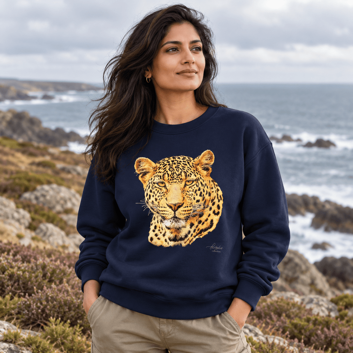 Leopard Heavy Unisex Sweatshirt - HD Printing