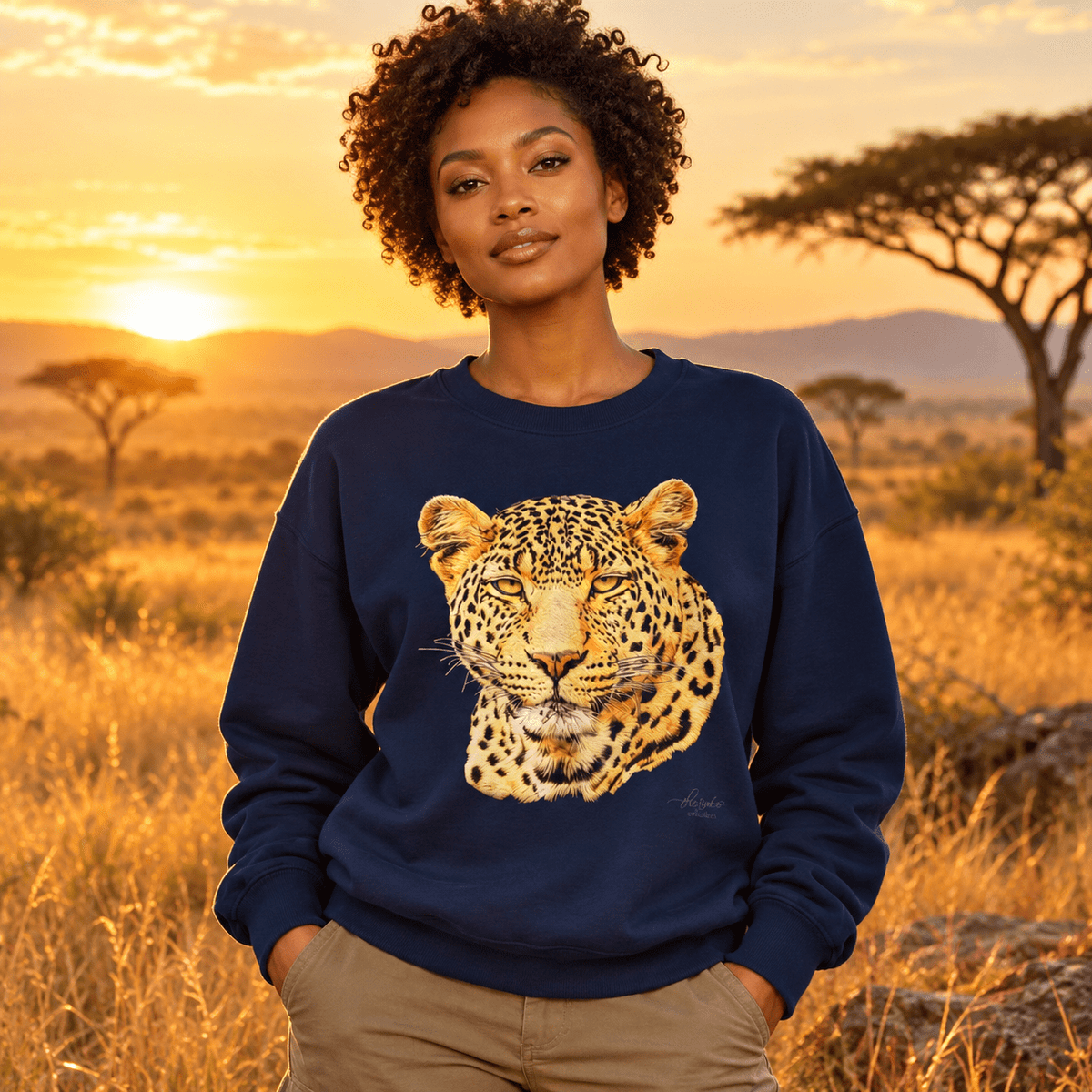 Leopard Heavy Unisex Sweatshirt - HD Printing