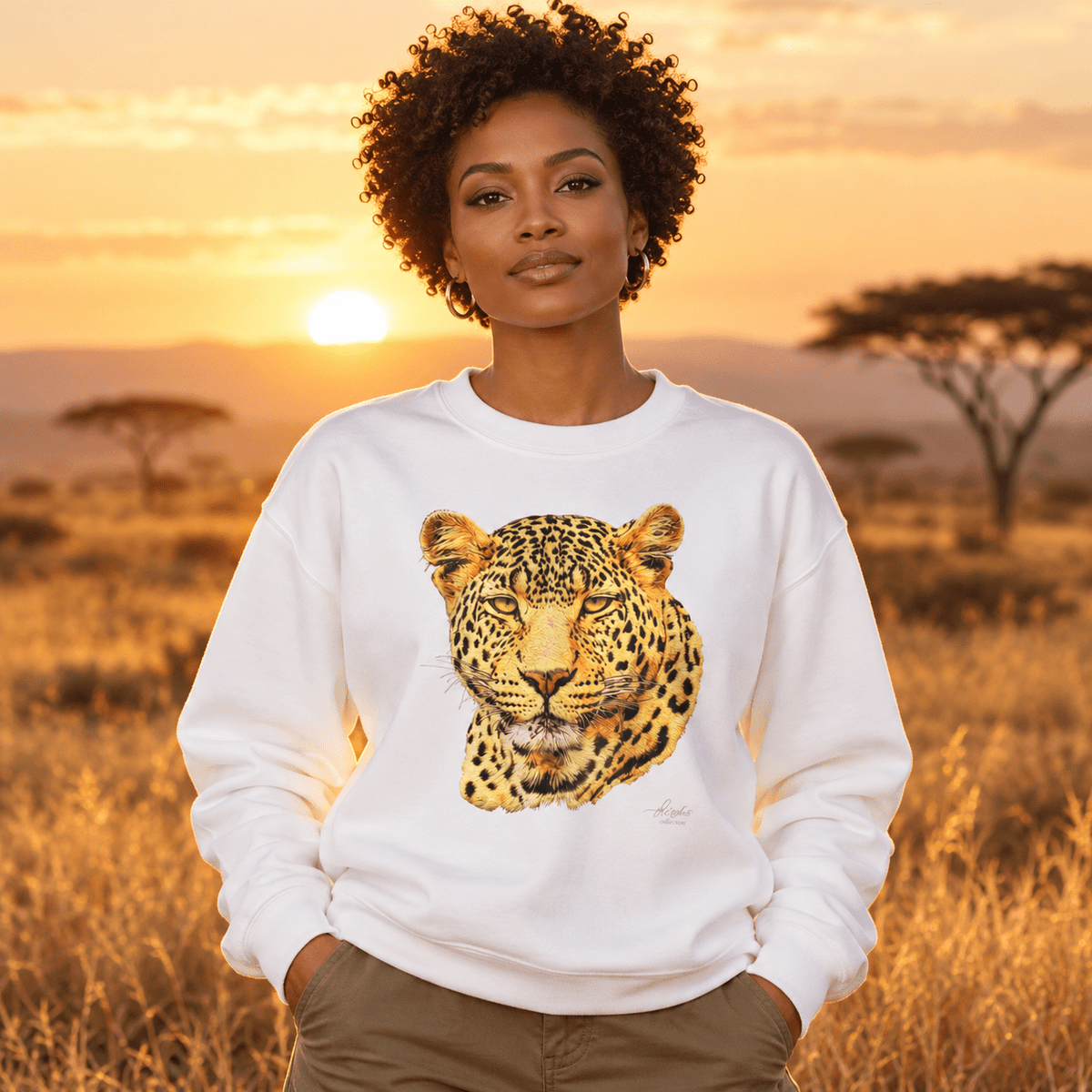 Leopard Heavy Unisex Sweatshirt - HD Printing