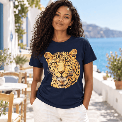 Leopard Unisex Cotton T-Shirt - HD Printing