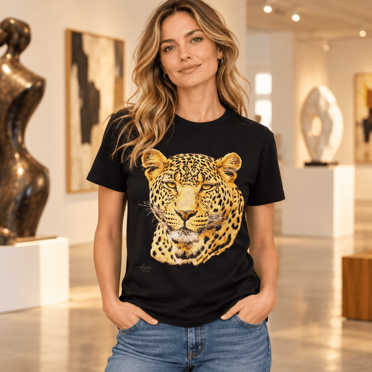 Leopard Unisex Cotton T-Shirt - HD Printing