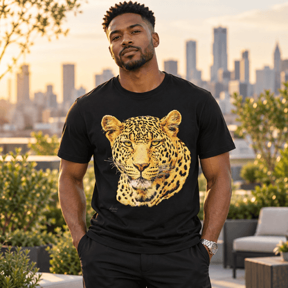 Leopard Unisex Cotton T-Shirt - HD Printing