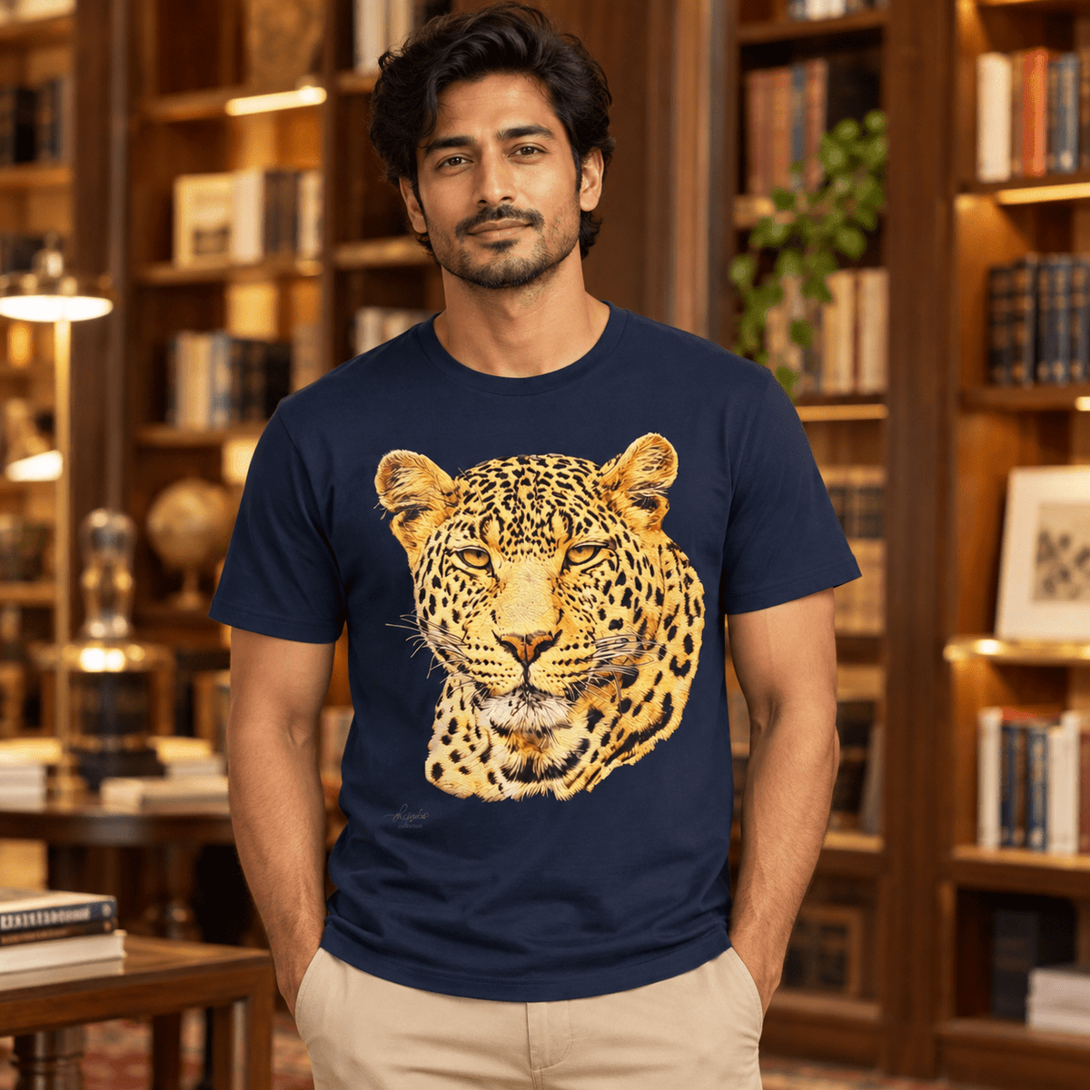 Leopard Unisex Cotton T-Shirt - HD Printing