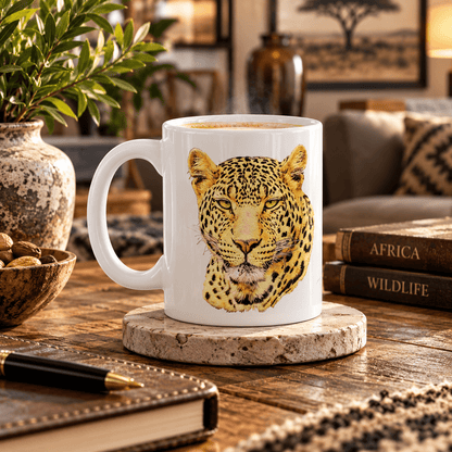 Leopard White Ceramic 11oz Mug - HD Printing