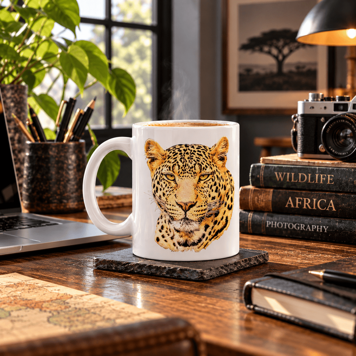 Leopard White Ceramic 11oz Mug - HD Printing