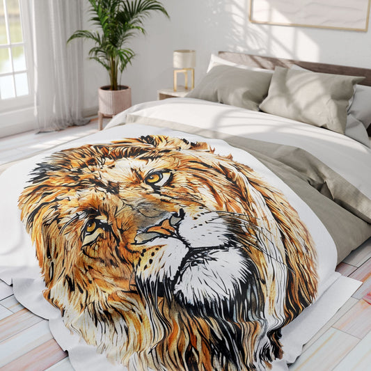 Lion Cosy Arctic Fleece Blanket - HD Printing