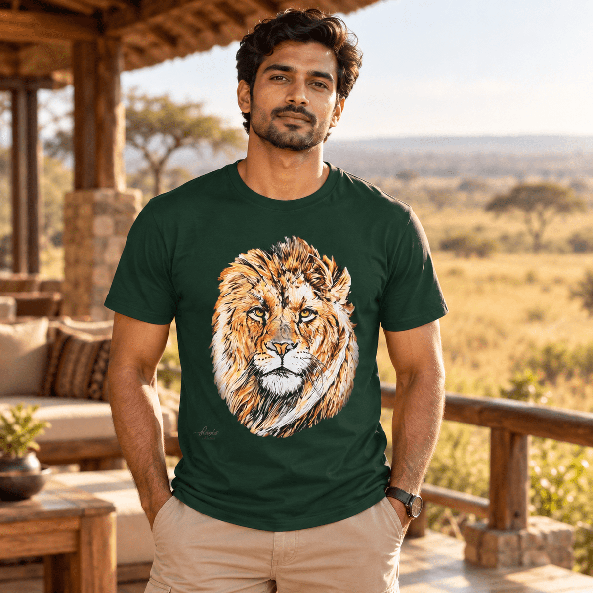 Lion Cotton Unisex T-Shirt - HD Printing