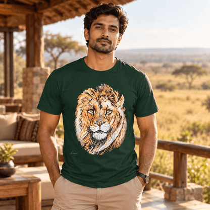 Lion Cotton Unisex T-Shirt - HD Printing