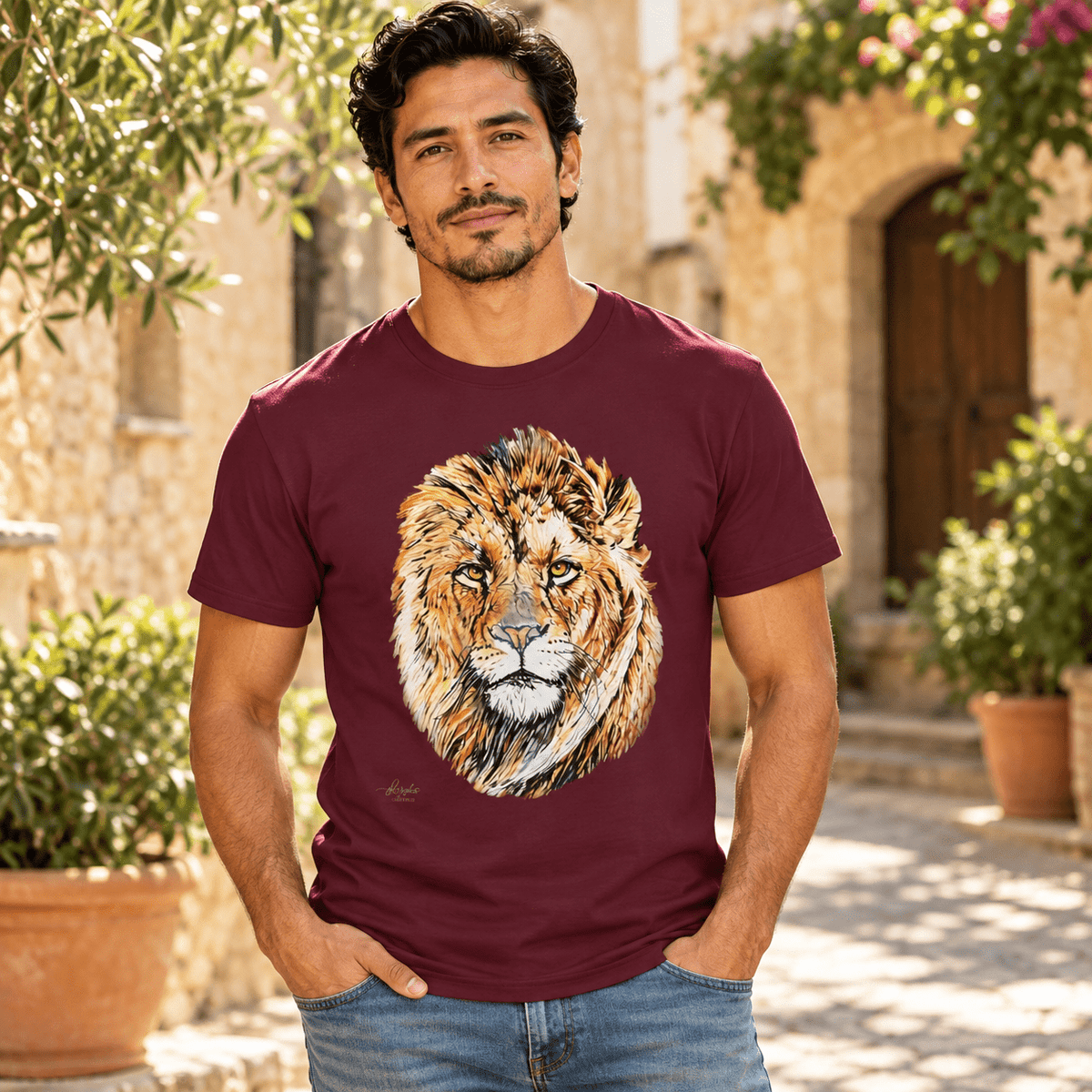 Lion Cotton Unisex T-Shirt - HD Printing
