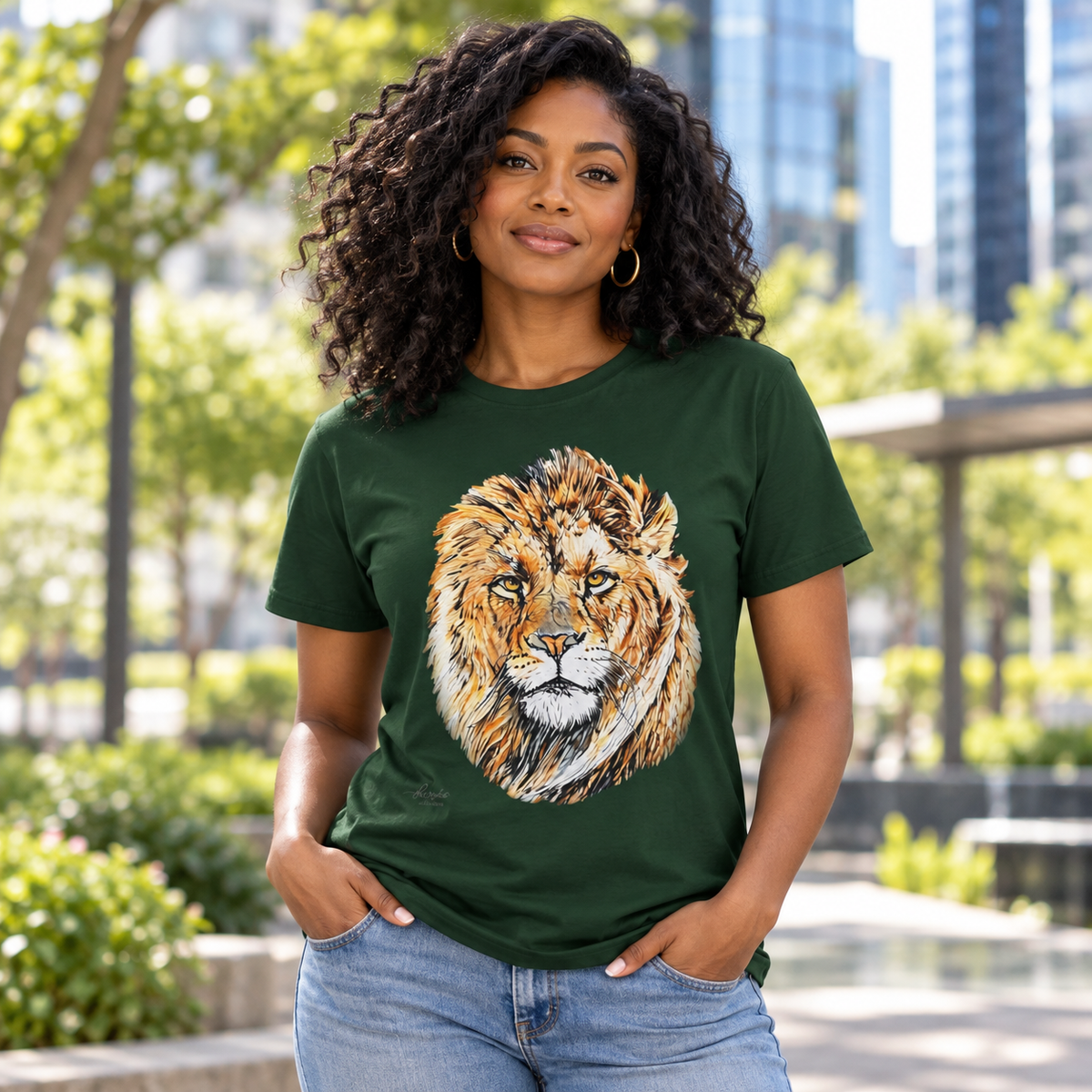 Lion Cotton Unisex T-Shirt - HD Printing