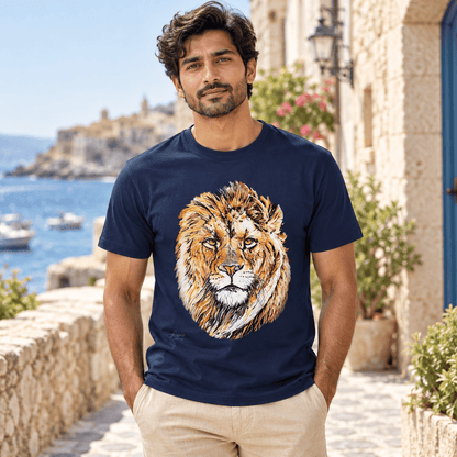 Lion Cotton Unisex T-Shirt - HD Printing
