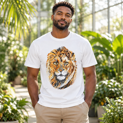 Lion Cotton Unisex T-Shirt - HD Printing
