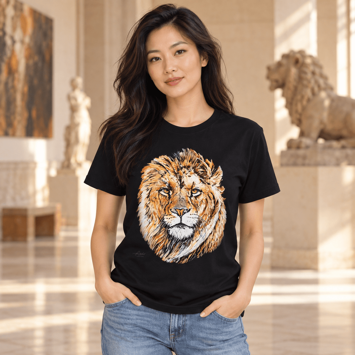 Lion Cotton Unisex T-Shirt - HD Printing