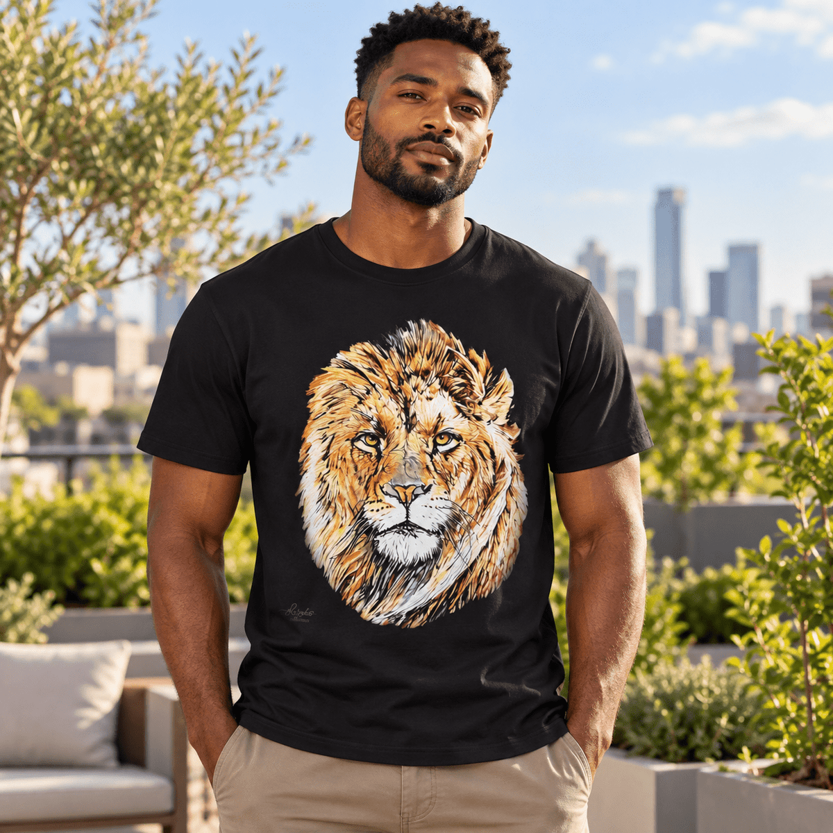 Lion Cotton Unisex T-Shirt - HD Printing