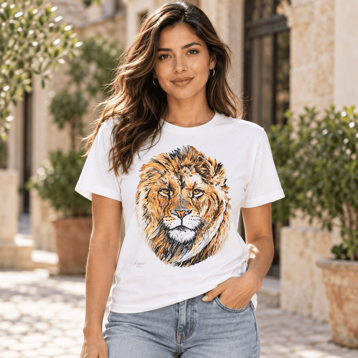 Lion Cotton Unisex T-Shirt - HD Printing