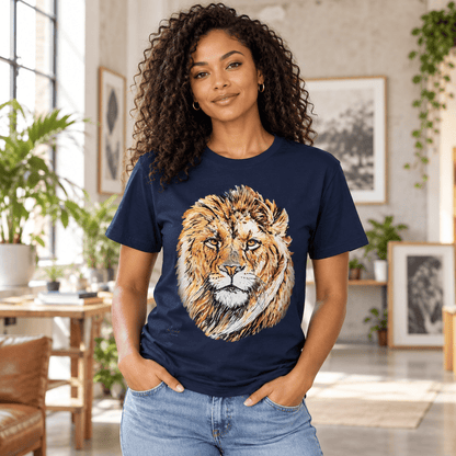 Lion Cotton Unisex T-Shirt - HD Printing